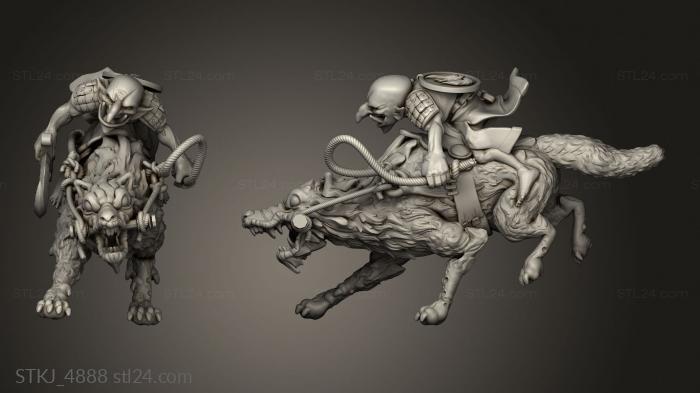 Animal figurines (Orc King Goblin Raiders Goblin Raider, STKJ_4888) 3D models for cnc