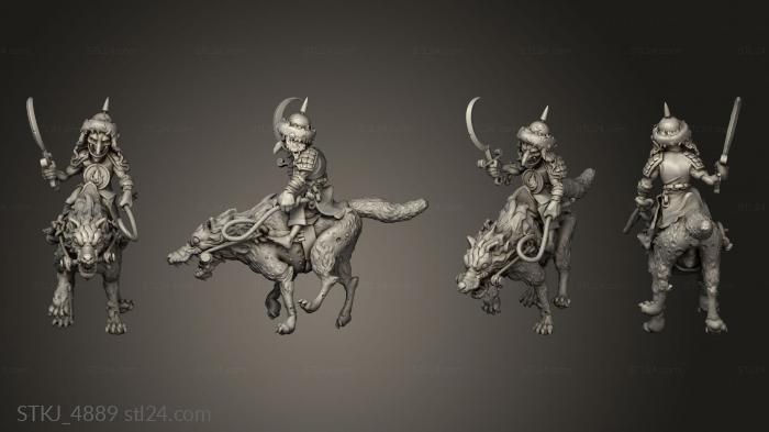 Animal figurines (Orc King Goblin Raiders Goblin Raider, STKJ_4889) 3D models for cnc