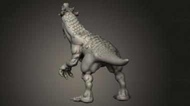 Animal figurines (Orc King Raptors Dinos, STKJ_4891) 3D models for cnc