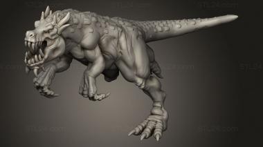 Animal figurines (Orc King Raptors Dinos, STKJ_4892) 3D models for cnc