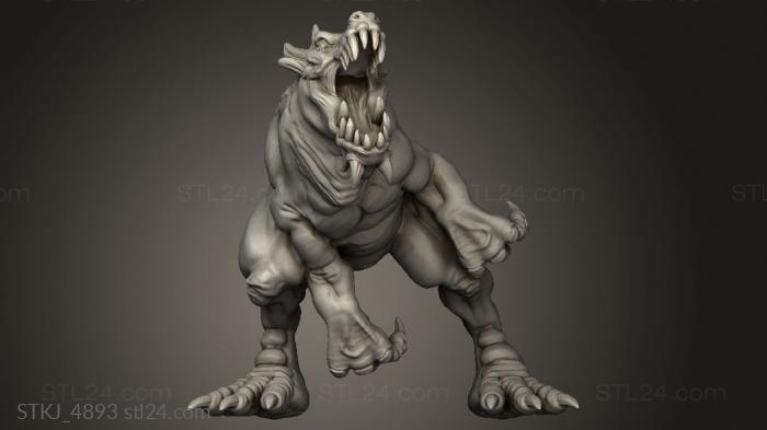 Animal figurines (Orc King Raptors Dinos, STKJ_4893) 3D models for cnc