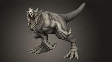 Animal figurines (Orc King Raptors Dinos, STKJ_4893) 3D models for cnc