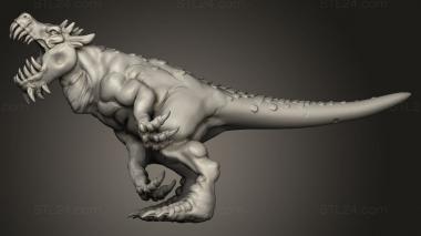 Animal figurines (Orc King Raptors Dinos, STKJ_4893) 3D models for cnc