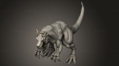 Animal figurines (Orc King Raptors Dinos, STKJ_4894) 3D models for cnc