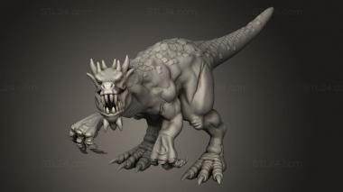 Animal figurines (Orc King Raptors Dinos, STKJ_4895) 3D models for cnc