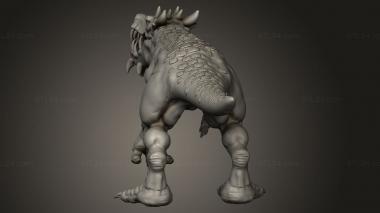 Animal figurines (Orc King Raptors Dinos, STKJ_4895) 3D models for cnc