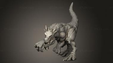 Animal figurines (Orc King Raptors Dinos, STKJ_4896) 3D models for cnc