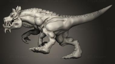 Animal figurines (Orc King Raptors Dinos, STKJ_4896) 3D models for cnc