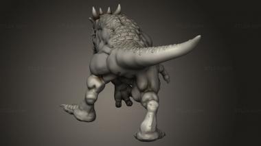 Animal figurines (Orc King Raptors Dinos, STKJ_4896) 3D models for cnc