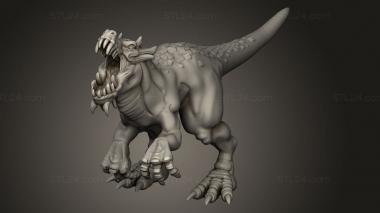 Animal figurines (Orc King Raptors Dinos, STKJ_4898) 3D models for cnc