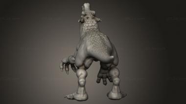 Animal figurines (Orc King Raptors Dinos, STKJ_4898) 3D models for cnc