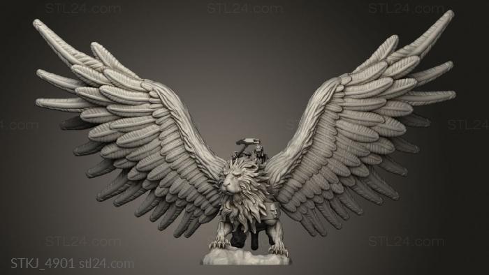 Animal figurines (Orc King Solar Lion online, STKJ_4901) 3D models for cnc