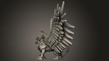 Animal figurines (Orc King Solar Lion online, STKJ_4901) 3D models for cnc