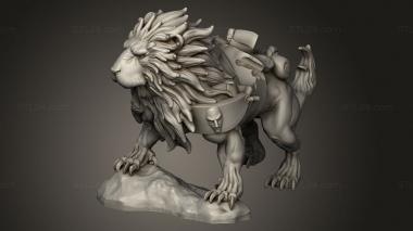 Animal figurines (Orc King Solar Lion, STKJ_4902) 3D models for cnc