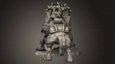 Animal figurines (Orc King Solar Lion, STKJ_4902) 3D models for cnc