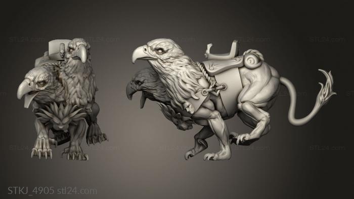 Animal figurines (Orc Demigryph, STKJ_4905) 3D models for cnc
