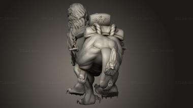 Animal figurines (Orc Demigryph, STKJ_4905) 3D models for cnc