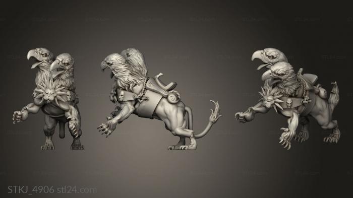 Animal figurines (Orc Demigryph, STKJ_4906) 3D models for cnc