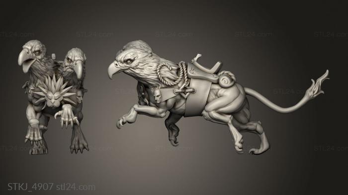 Animal figurines (Orc Demigryph, STKJ_4907) 3D models for cnc
