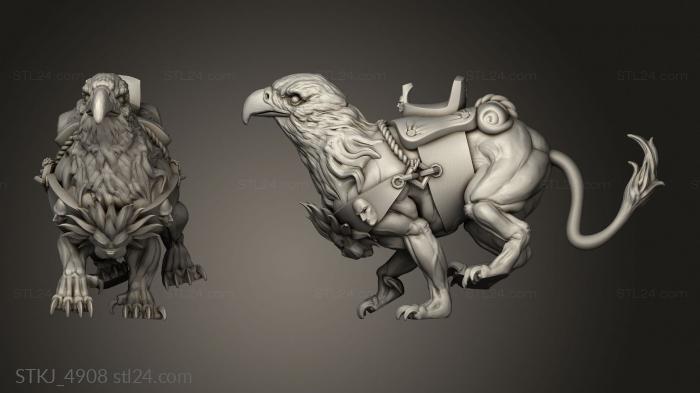 Animal figurines (Orc Demigryph, STKJ_4908) 3D models for cnc
