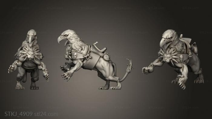 Animal figurines (Orc Demigryph, STKJ_4909) 3D models for cnc