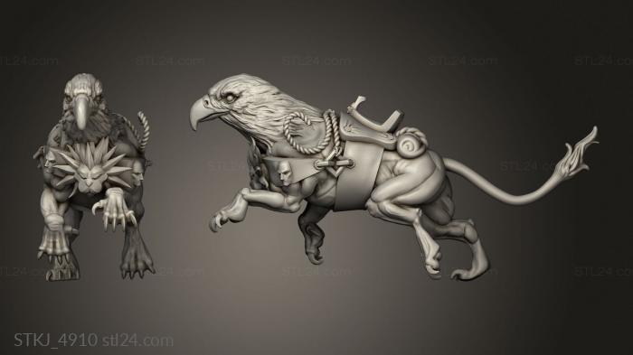 Animal figurines (Orc Demigryph, STKJ_4910) 3D models for cnc