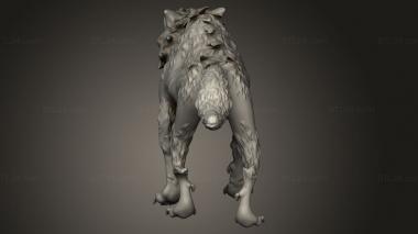 Animal figurines (Orc King Wolf, STKJ_4915) 3D models for cnc