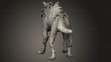 Animal figurines (Orc King Wolf, STKJ_4917) 3D models for cnc