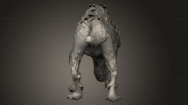 Animal figurines (Orc King Wolf, STKJ_4918) 3D models for cnc