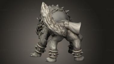 Animal figurines (Orc Tribe Forge Wolf Rider mount SUP, STKJ_4919) 3D models for cnc