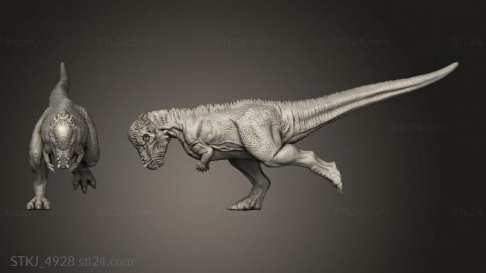 Animal figurines (Pachycephalosaurids, STKJ_4928) 3D models for cnc