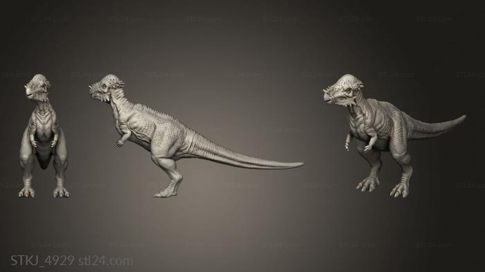 Animal figurines (Pachycephalosaurids, STKJ_4929) 3D models for cnc