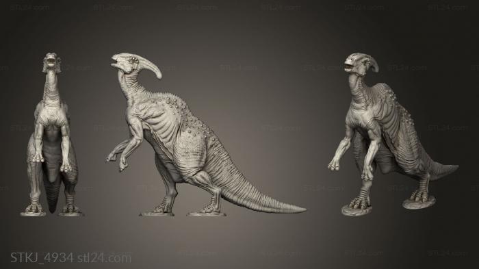 Animal figurines (Parasaurolophus, STKJ_4934) 3D models for cnc