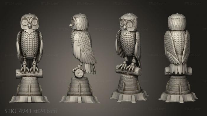 Animal figurines (Pegasus and Female Perseus Bubo The Owl, STKJ_4941) 3D models for cnc