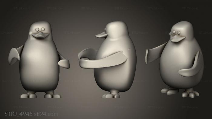 Animal figurines (Penguins Madagascar Plain Skipper, STKJ_4945) 3D models for cnc