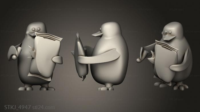 Animal figurines (Penguins Madagascar Skipper, STKJ_4947) 3D models for cnc