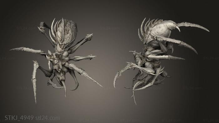 Animal figurines (Pestilence pest mounted, STKJ_4949) 3D models for cnc