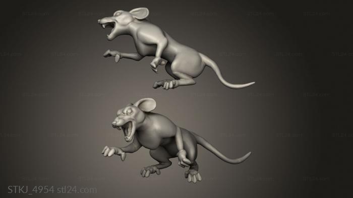 Animal figurines (Pied Piper Rat, STKJ_4954) 3D models for cnc