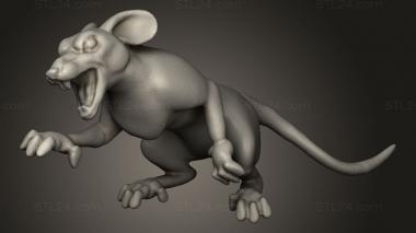 Animal figurines (Pied Piper Rat, STKJ_4954) 3D models for cnc