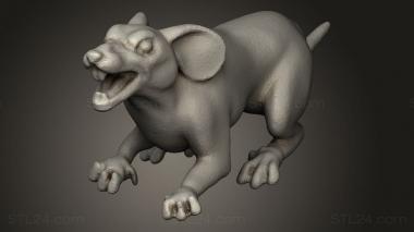 Animal figurines (Pied Piper Rat, STKJ_4955) 3D models for cnc