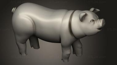 Animal figurines (Pig Up, STKJ_4957) 3D models for cnc