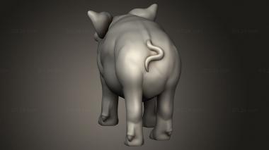 Animal figurines (PIG, STKJ_4958) 3D models for cnc