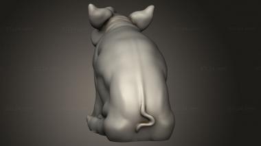 Animal figurines (PIG, STKJ_4959) 3D models for cnc