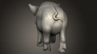 Animal figurines (PIG, STKJ_4960) 3D models for cnc