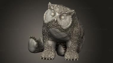 Animal figurines (Pirates Grim Waters Owlbear Collaboration Cub, STKJ_4961) 3D models for cnc