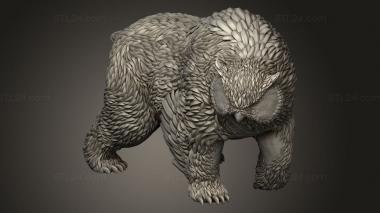 Animal figurines (Pirates Grim Waters Owlbear Collaboration, STKJ_4962) 3D models for cnc