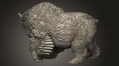 Animal figurines (Pirates Grim Waters Owlbear Collaboration, STKJ_4962) 3D models for cnc