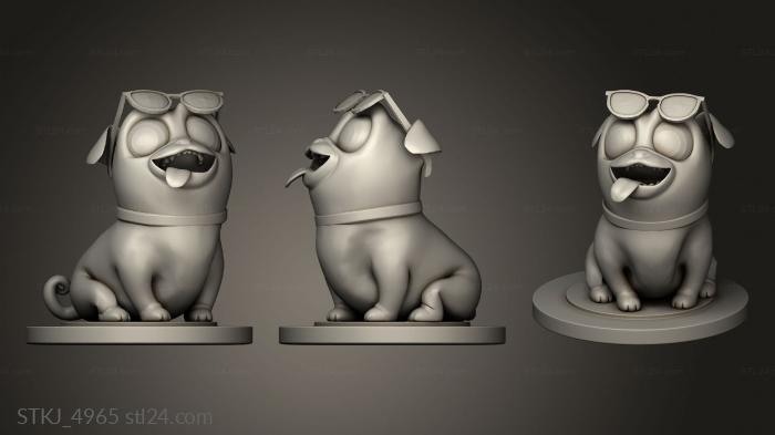 Animal figurines (Play Dog, STKJ_4965) 3D models for cnc