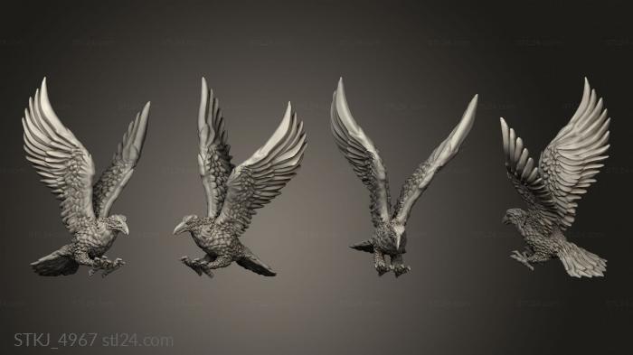 Animal figurines (PM Odin Raven, STKJ_4967) 3D models for cnc