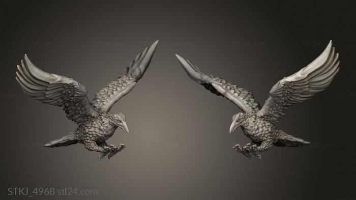 Animal figurines (PM Odin Raven, STKJ_4968) 3D models for cnc